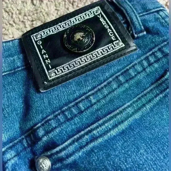 Versace Sz 4 Vintage 80's pantalone Rare Whiskered Jeans Avant Garde Designer - Picture 7 of 16
